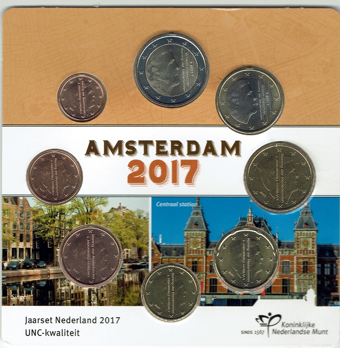 (afbeelding voor) Jaarset Nederland 2017 UNC kwaliteit